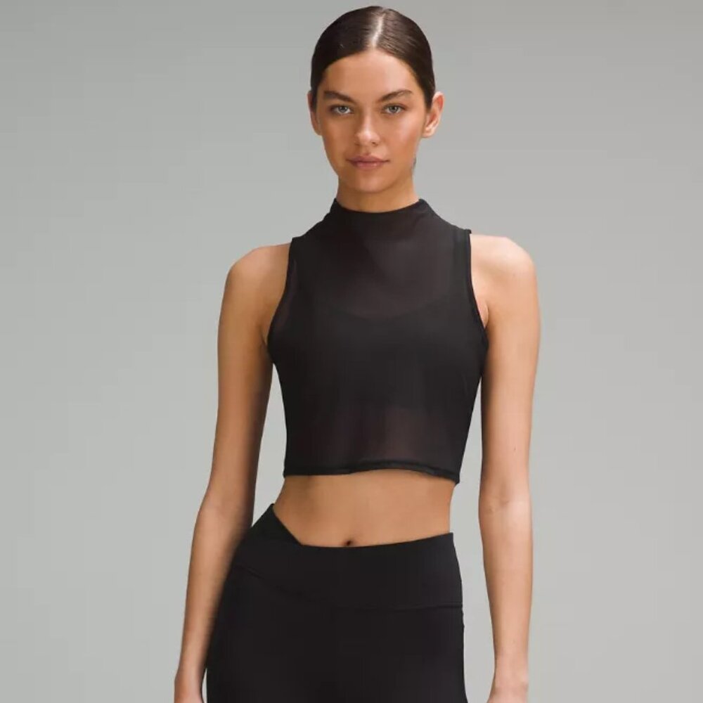 Lululemon Keyhole Mesh Crop Tank – Size 4